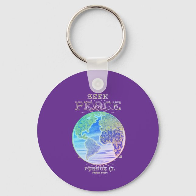 Llavero Keychain de los salmos de la Tierra de la búsqueda (Anverso)