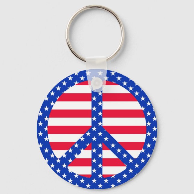 Llavero Keychain de los símbolos Stars & Stripes Peace (Anverso)