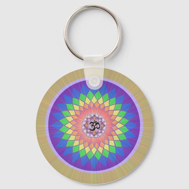 Llavero Keychain de Lotus Mandala (Anverso)