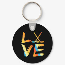 Keychain de Love Ice Hokey