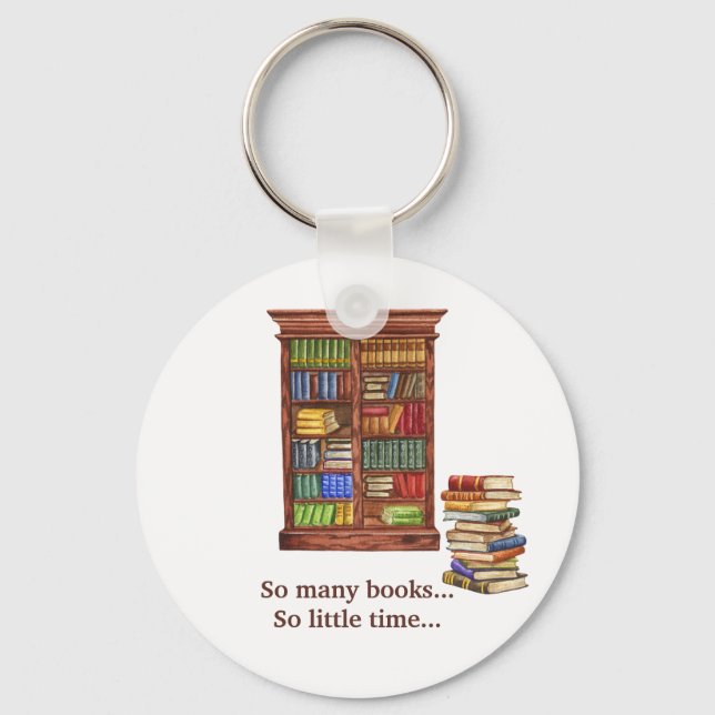 Llavero Keychain de Lover para libros | Texto editable (Anverso)
