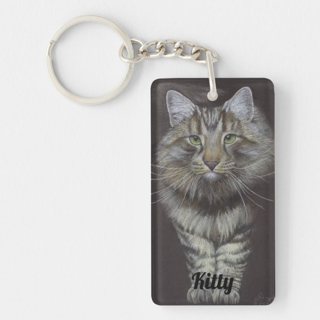 Llavero Keychain de Maine Coon Cat (Frente)