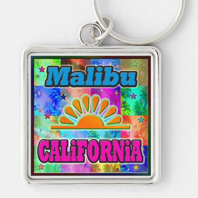 Llavero Keychain de Malibu Sun & Palms (Frente)