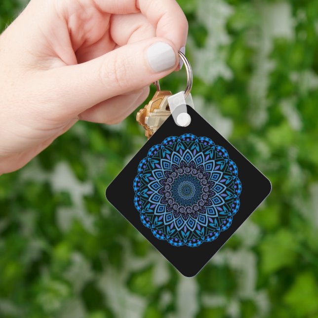 Llavero Keychain de Mandala Flor (Mano)