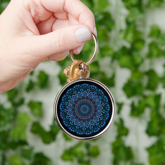 Llavero Keychain de Mandala Flor (Mano)