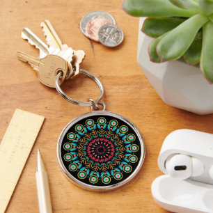 Llavero Keychain de Mandala Flor