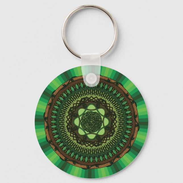 Llavero Keychain de Mandala Tierra (Anverso)