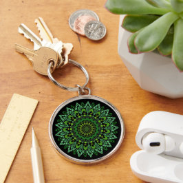 Llavero Keychain de Mandala Verde