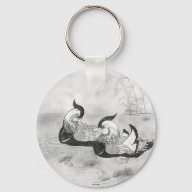 Llavero Keychain de Mandarin Ducks (Anverso)