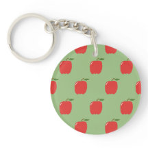Keychain de manzanas (Sage Green & Red)