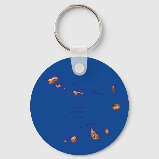 Llavero Keychain de mapa de Cabo Verde (Anverso)