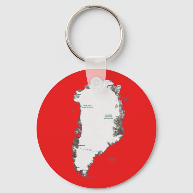 Llavero Keychain de Mapa de Groenlandia (Anverso)