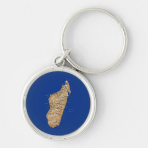 Llavero Keychain de mapa de Madagascar