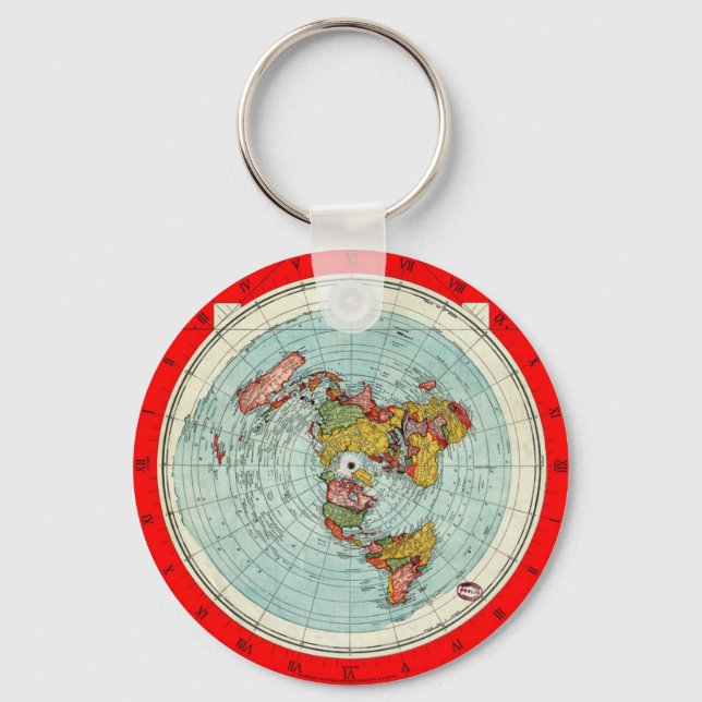 Llavero Keychain de mapa plano (Anverso)