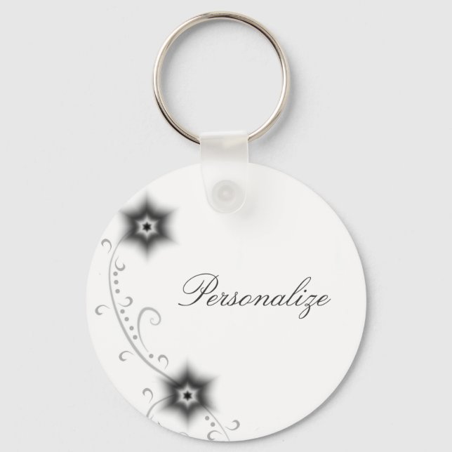 Llavero Keychain de marfil Glow Blooms (Anverso)