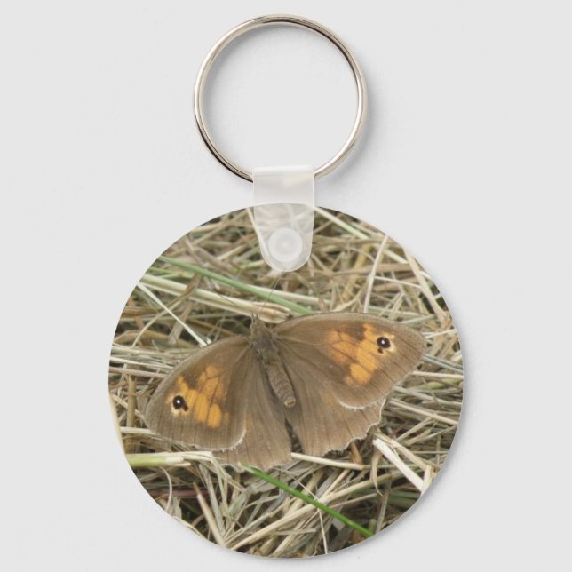 Llavero Keychain de mariposa marrón (Anverso)
