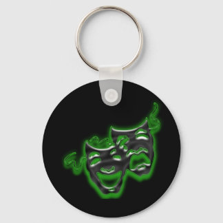 Llavero Keychain de máscaras verdes de neón grande