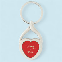 Keychain de mensajes del corazón de la pareja pers