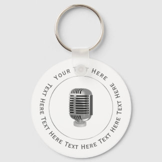 Llavero Keychain de micrófono retro