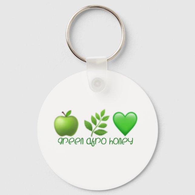 Llavero Keychain de miel africana verde (Anverso)