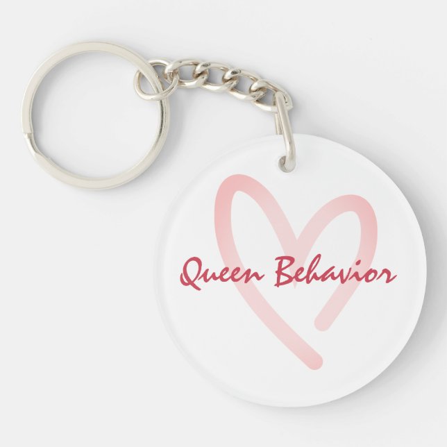 Llavero Keychain de moda de comportamiento de reina (Frente)