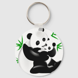 Llavero Keychain de Mother Panda and Baby Panda