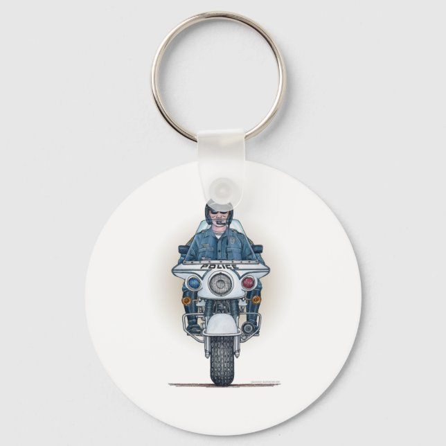 Llavero Keychain de motocicleta policial (Anverso)