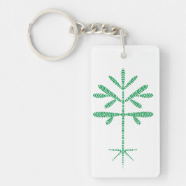 Llavero Keychain de muestreo verde acrílico