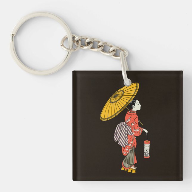 Llavero Keychain de mujeres asiáticas (Frente)