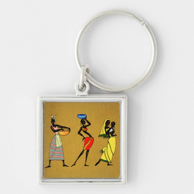 Llavero Keychain de Mujeres de África (Frente)