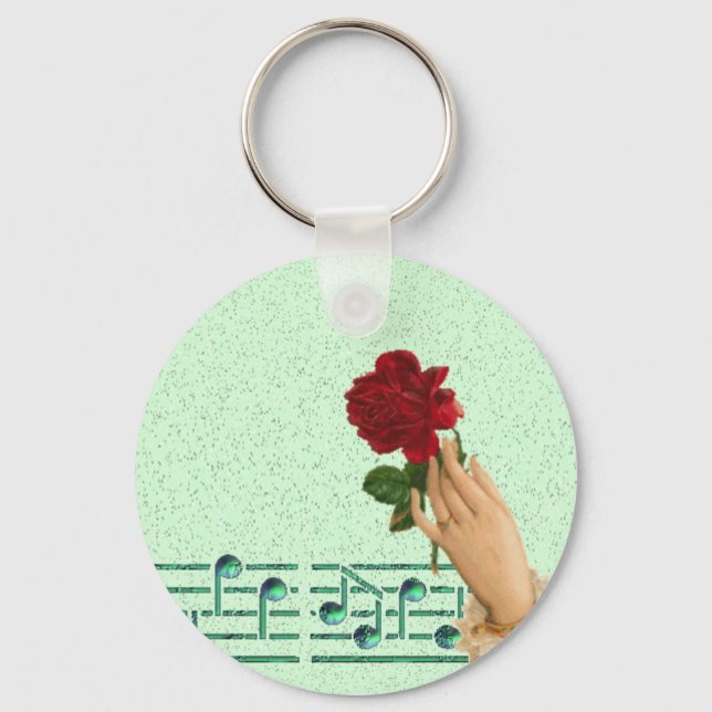 Llavero Keychain de música de flores (Anverso)