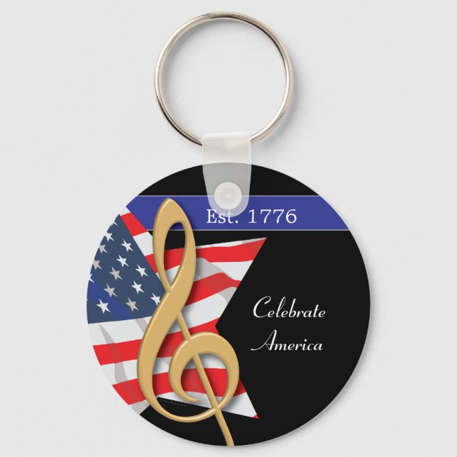 Llavero Keychain de música patriótica (Anverso)