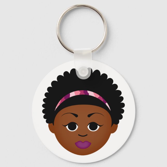 Llavero Keychain de Natural Me (Chica Afro) (Anverso)