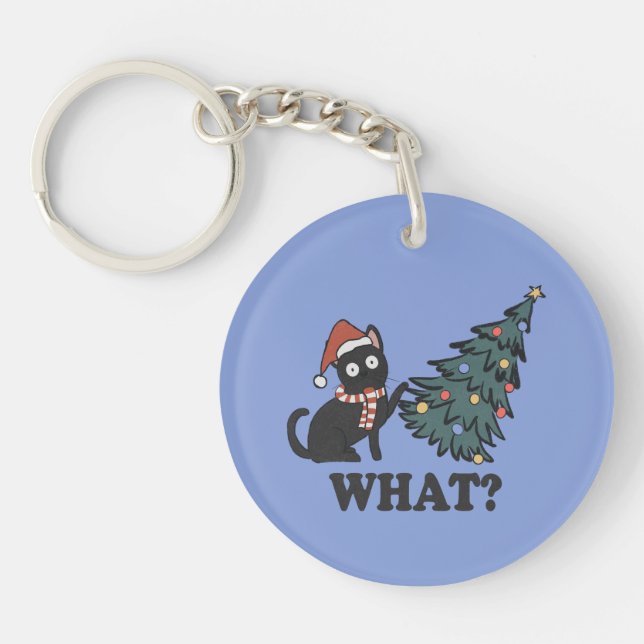 Llavero Keychain de Navidades gatos divertidos (Frente)