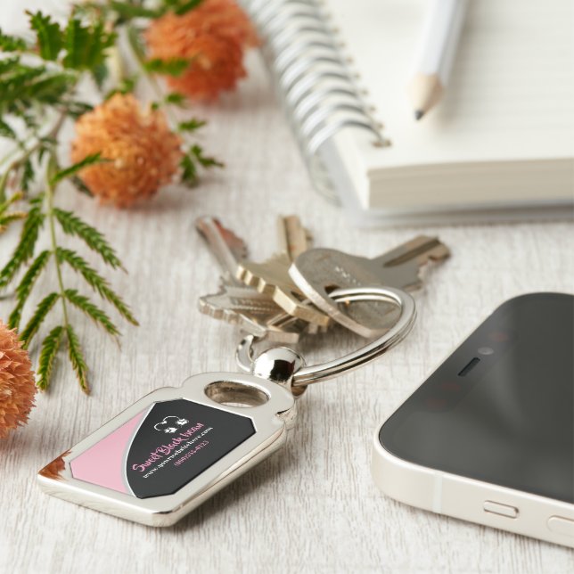 Llavero Keychain de negocios promocionales de Black Bean (Lateral)