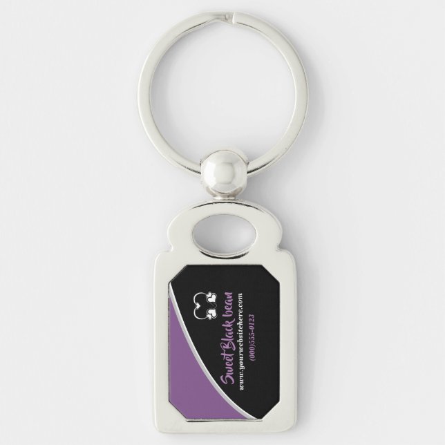 Llavero Keychain de negocios promocionales de Black Bean (Anverso)