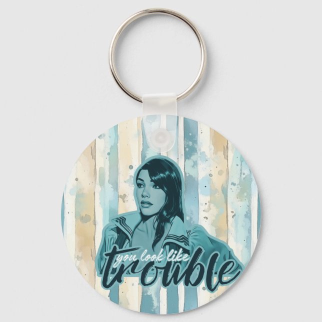 Llavero Keychain de Noir Neve Azul (Anverso)