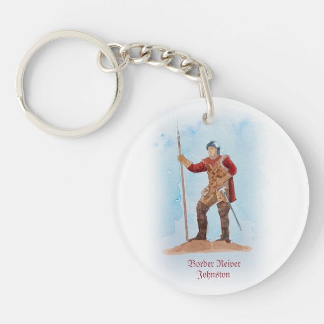 Llavero Keychain de nombre de familia de Johnston (Frente)