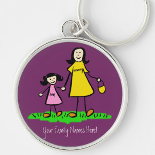 Llavero Keychain de nombre de familia de Personalizado mad