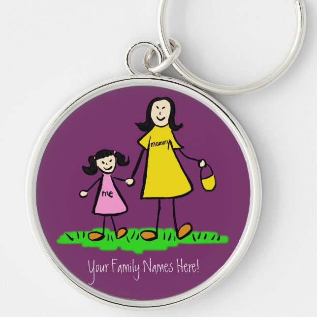 Llavero Keychain de nombre de familia de Personalizado mad (Frente)