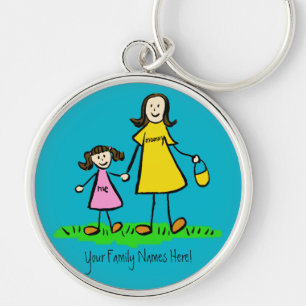 Llavero Keychain de nombre de familia de Personalizado mad