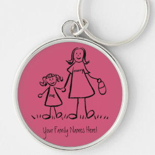 Llavero Keychain de nombre de familia de Personalizado mad