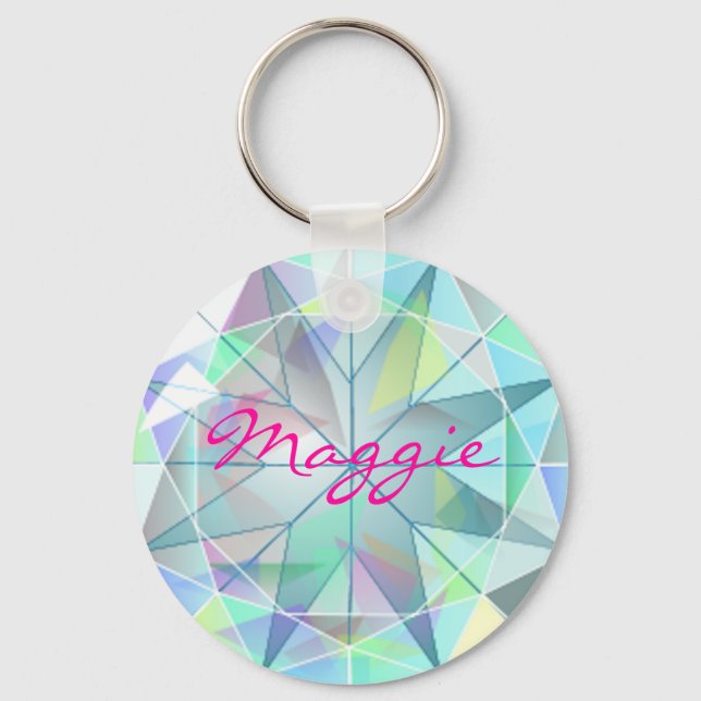 Llavero Keychain de nombre de honda de Gemstone Diamante d (Anverso)