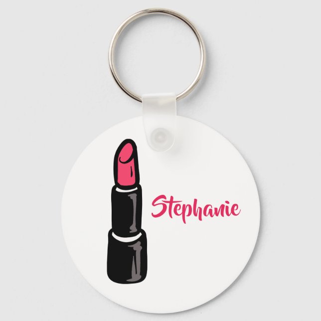 Llavero Keychain de nombres personalizados de lápiz labial (Anverso)