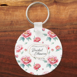 Llavero Keychain de nombres personalizados de Rubor Peony