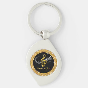 Llavero Keychain de notas de música de Bonito, regalos pa
