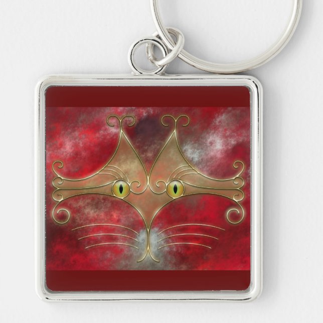 Llavero Keychain de ojos de gato (Frente)