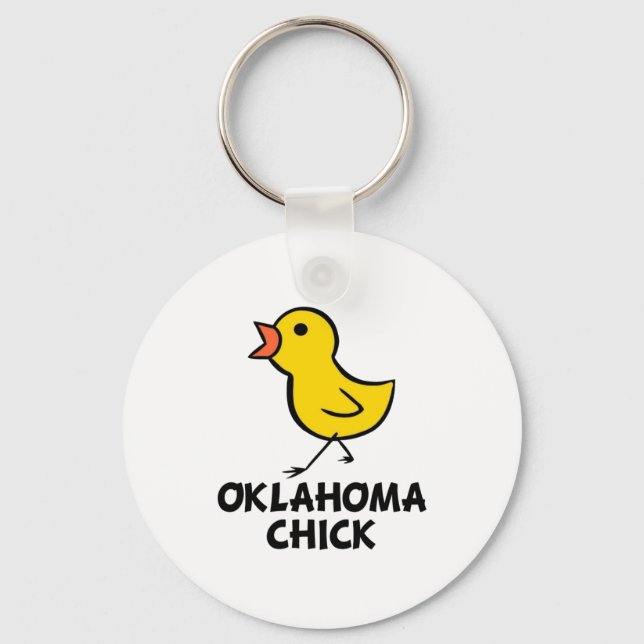 Llavero Keychain de Oklahoma Chick (Anverso)