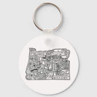 Llavero Keychain de Oregon Doodle