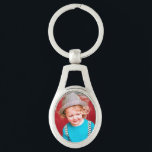 Llavero Keychain de Oval Photo<br><div class="desc">Personalizar esta encantadora cadena de teclas con sus propias fotos o gráficos.</div>